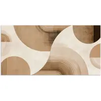 PosterMonkey Poster 80x40 cm - Retro - Geometrische lagen - Aardetinten - Posters - Kamer decoratie - Wanddecoratie woonkamer - Muurdecoratie slaapkamer