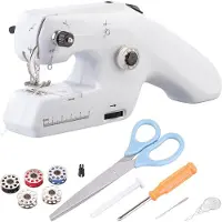 Dnntunk Handnaaimachine - Handig voor Onderweg en Op Reis - Mini Naaimachine - Handnaaimachine Elektrisch - Kleine Naaimachine