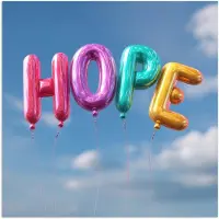 PosterMonkey Poster 30x30 cm - Ballonen - Lucht - Hope - Posters - Kamer decoratie - Wanddecoratie woonkamer - Muurdecoratie slaapkamer