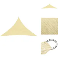 vidaXL Schaduwdoek HDPE - 3x3x4.2m - beige - 90% UV-bescherming - Parasol
