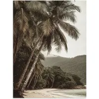 PosterMonkey Poster 60x80 cm - Eiland - Palmboom - Zee - Posters - Kamer decoratie - Wanddecoratie woonkamer - Muurdecoratie slaapkamer