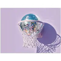 PosterMonkey Poster 40x30 cm - Discobal - Basketbalring - Grafisch - Posters - Kamer decoratie - Wanddecoratie woonkamer - Muurdecoratie slaapkamer