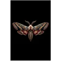PosterMonkey Poster 80x120 cm - Mot - Oosterse patronen - Sierlijk - Posters - Kamer decoratie - Wanddecoratie woonkamer - Muurdecoratie slaapkamer
