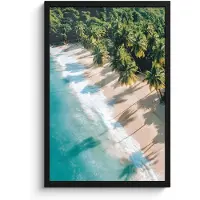 PosterMonkey Poster in lijst - Fotolijst 40x60 cm - Posters - Tropisch - Strand - Water - Palmbomen - Posterlijst zwart - Decoratie - Wanddecoratie woonkamer - Muurdecoratie slaapkamer