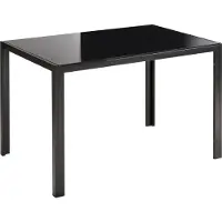 Beliani LAVOS - Eettafel - Zwart - 80 x 120 cm - Veiligheidsglas