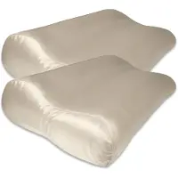 Silk Heaven 2x Zijden Kussensloop Peach Blush Ergonomisch - 19MM - - 40x60cm