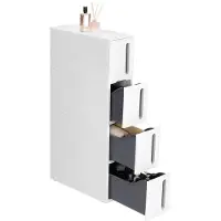 Songmics Keukenrek, hoekrek, smalle servieswagen, 45 x 17 x 84 cm
