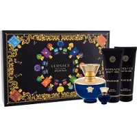 Versace Dylan Blue Pour Femme Gift Set Eau De Parfum (edp) 100 Ml, Body Lotion 100 Ml, Shower Gel 100 Ml And Miniature Eau De Parfum (edp) 5 Ml 100ml
