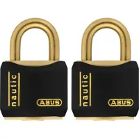ABUS Hangslotset Nautic Kbmb1/20 - Massief Messing, Waterbestendig - Behuizing 20 Mm - Set Van 2 Stuks