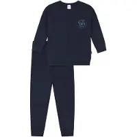 Schiesser Nachtkledij 'Kids Nightwear' hemelsblauw / donkerblauw / rood