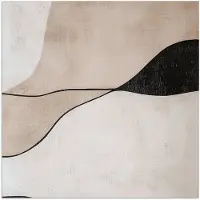 PosterMonkey Poster 75x75 cm - Contourlijnen - Abstracte landschap - Posters - Kamer decoratie - Wanddecoratie woonkamer - Muurdecoratie slaapkamer