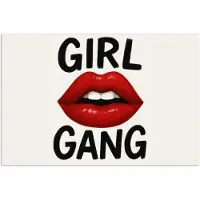 PosterMonkey Poster 30x20 cm - Lip - Girl - Rood - Letters - Posters - Kamer decoratie - Wanddecoratie woonkamer - Muurdecoratie slaapkamer