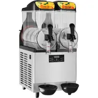 Sans marque Professionele Slush puppy machine - 12L - Voor Ijskoude Drankjes - Frozen drink maker van Roestvrij Staal - Dubbele tank