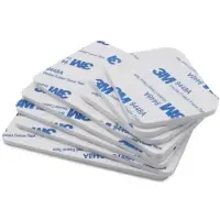 3M 10 stuks | 9448A Dubbelzijdige Montage Tape | Vierkant 5x5cm | Acryl Schuim | Hittebestendig & Drukgevoelig | Voor Hobby, Decoratie & Elektronica | Wit