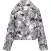IZIA Tussenjas 'Fashion Look' grijs / donkergrijs / wit