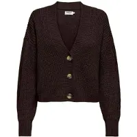 ONLY Gebreid vest 'ONLCarol' donkerbruin