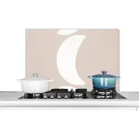 KitchenYeah Spatscherm keuken - Maan - Pastel - Moonlover - Quotes - Keuken - 90x60 cm - Achterwand keuken - Spatscherm
