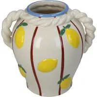 HD Collection Vase Lemon Stoneware Yellow 20.5x16.5x19.8cm