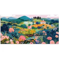 PosterMonkey Poster 160x80 cm - Heuvellandschap - Fantasierijk - Kleurcontrasten - Posters - Kamer decoratie - Wanddecoratie woonkamer - Muurdecoratie slaapkamer