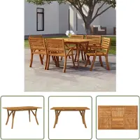 The Living Store De Living Store tuintafel, 150x90x75 cm, massief acaciahout