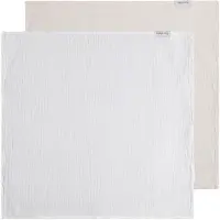 Babys Only Hydrofiele doek Tender linen/wit - 65x65 - 2-pack