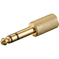 Goobay 6,35mm Jack (m) - 3,5mm Jack (v) stereo audio adapter - metaal / verguld