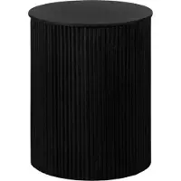 Lewis & Loft Bijzettafel Lonne - FSC mangohout - Met opbergruimte - ⌀40 cm - Zwart