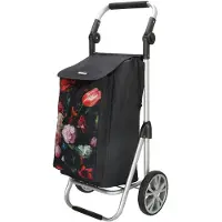 Beagles Alberic Groceries Trolley flower black boodschappentrolley
