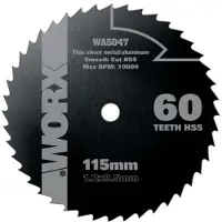 WORX Cirkelzaagblad Universeel Wa5047 - 115mm - 60t - Hss
