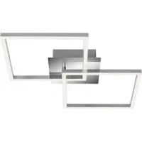 Briloner LED-plafondlamp 3210-018, dimbaar, alu / grijs / zink, Woon-/ Eetkamer, metaal, Modern, LED plafondlamp