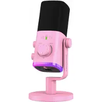 Fifine AM9 - Gaming Microfoon Dynamische - Podcast Streaming PC PS4 PS5 - Ruisonderdrukking - Touch Mute Knop - USB RGB - Roze