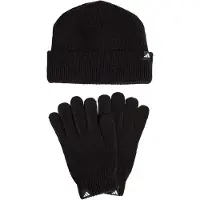 Adidas Sportmuts 'Glove + Beanie' zwart