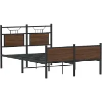 vidaXL Bedframe zonder matras, bruin eikenhout, 120x190 cm, houtvezel