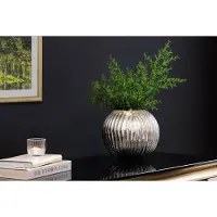 Invicta Moderne vaas ELEGANCE 25cm zilver gehamerd design - 44841