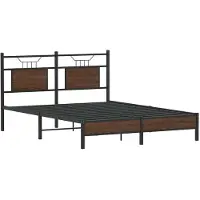 vidaXL Bedframe zonder matras bewerkt hout bruin eikenkleur 137x190 cm