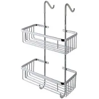 Eastbrook Solid messing doucherek rechthoekig dubbel chroom