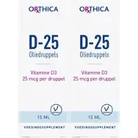 Orthica Vitamine D-25 Oliedruppels - 2 x 15 ml - Voordeelverpakking