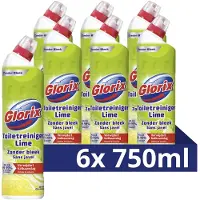 Glorix Toiletreiniger - Zonder Bleek - Lime - 6 flessen x 750 ml - Voordeelverpakking