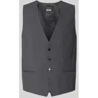 BOSS Regular fit gilet van scheerwolmix