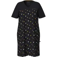 Ulla Popken Nachthemd bruin / geel / zwart / wit