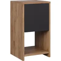 Vicco Evo Nachtkastje – 30 x 55 cm met 3 laden Eik goud/antraciet