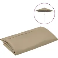vidaXL Vervangingsdoek voor parasol 300 cm taupe