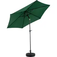 Merax Dubbele Parasol 270 cm Donkergroen Rechthoekig Zonder Voet Voor Tuin Terras Zwembad Met Draaimechanisme UV Bescherming