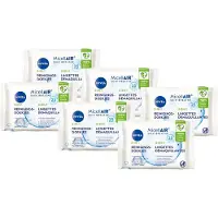 Nivea 3-in-1 Verzorgende Reiniging Micellair Doekjes - Waterproof Make-up Remover - vitamine E - Voordeelverpakking - 6 stuks
