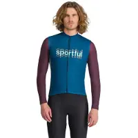 Sportful - Supergiara Logo Thermal Jersey - Fietsshirt XL, blauw