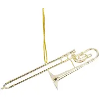 Agifty Kerstversiering Trombone 14 cm, verguld