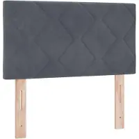 vidaXL LED Hoofdbord Donkergrijs 80 cm Fluweel