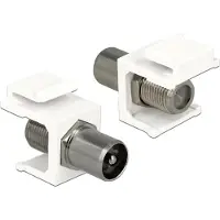 DeLOCK F-connector naar IEC keystone -