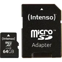 Intenso MicroSD-geheugenkaart 64GB + SD-adapter