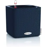 Lechuza CUBE Color 16 - Plantenbak - met uitneembare binnenbak - met bewateringssysteem - ALL-IN-ONE set - leisteengrijs